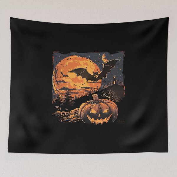Item preview, Vintage Pumpkin Scene Happy Halloween designed and sold by elnexshop.