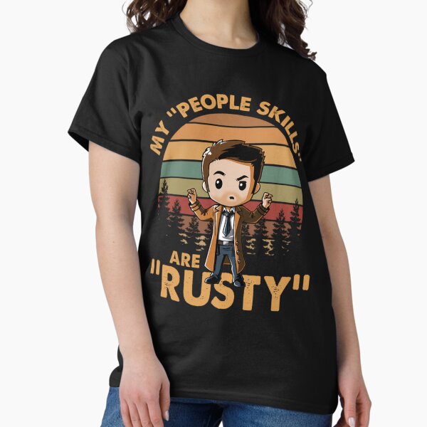 Item preview, Castiel Supernatural My People Skills Are Rusty Cartoon Vintage designed and sold by IsabelleMerle.