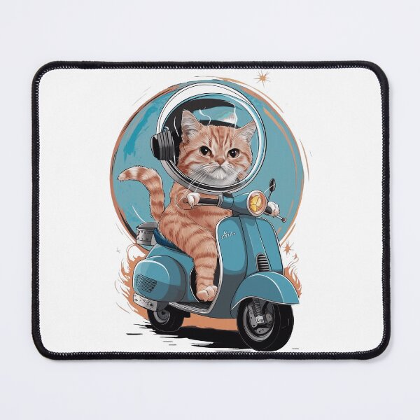 Item preview, Cat rides a scooter designed and sold by Tajdi.