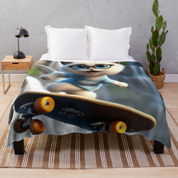 Item preview, A cute Siamese cat is skateboarding in front of the waterfall designed and sold by jotottenham.