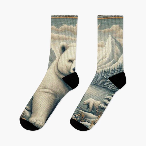 Item preview, Polar Bear in Frozen Lake designed and sold by Illuministique.