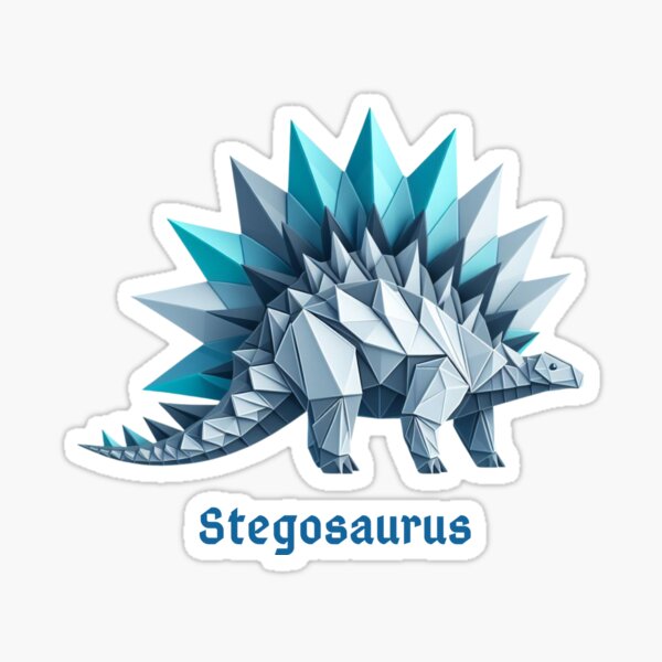 Item preview, Stegosaurus origami, dino reptile,  world from paper designed and sold by coloursforkids.