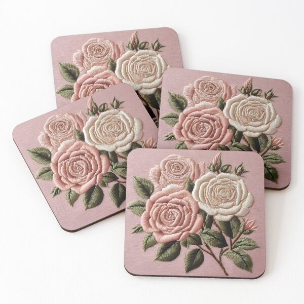 Item preview, Shabby Chic Embroidered Roses designed and sold by SloganExpress.