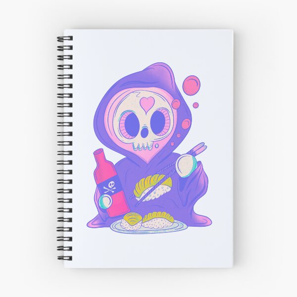 Item preview, Cute Grim Reaper Eating Sushi - Death’s Delicious Delight designed and sold by Jess.a.creates.