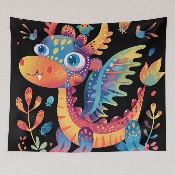 Item preview, Funny Dragon Illustration: Cute Fantasy Cartoon designed and sold by Fantasy Masterpiece.