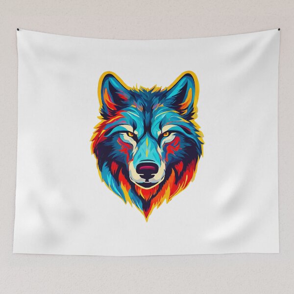 Item preview, Technicolor Wolf Visage designed and sold by Tom-Johnson.