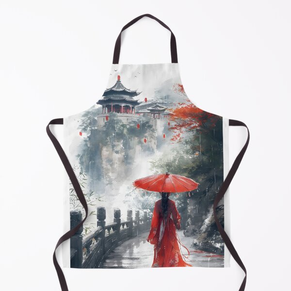 Item preview, Mysterious Lady in Red with Umbrella designed and sold by Artessie.