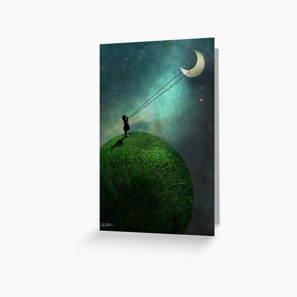 Chasing the moon Greeting Card