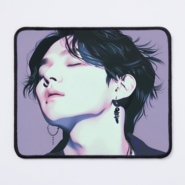 Item preview, BTS Suga Yoongi Purple Illustration Drawing designed and sold by IdolinkEmporium.