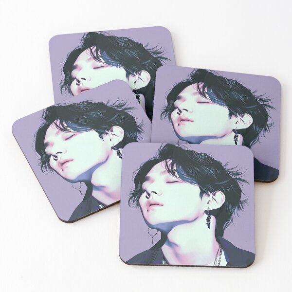 Item preview, BTS Suga Yoongi Purple Illustration Drawing  designed and sold by IdolinkEmporium.