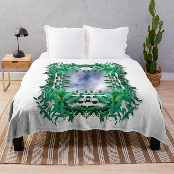 Item preview, Pattern of Ash leaves framing a cloudy sky designed and sold by Robin3DT.