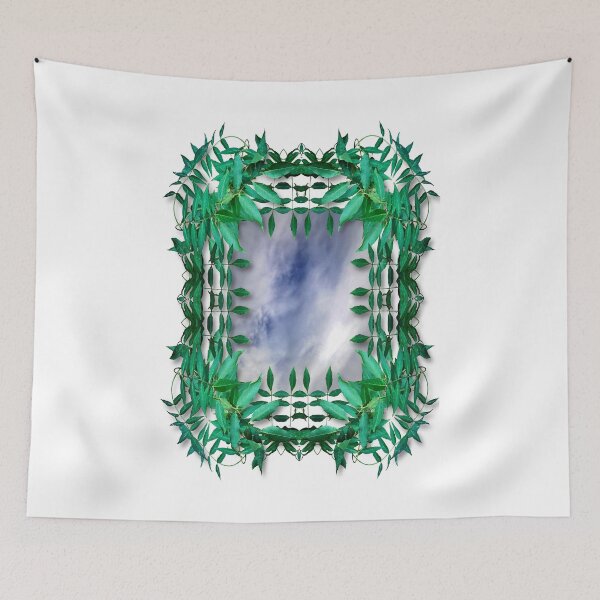 Item preview, Pattern of Ash leaves framing a cloudy sky designed and sold by Robin3DT.