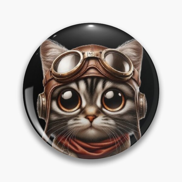 Item preview, aviator cat designed and sold by 2enmasKarados.