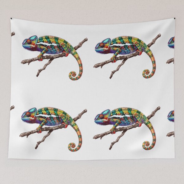 Item preview, Panther chameleon clings to a branch, bright and beautiful colors. #2 designed and sold by kizenya.