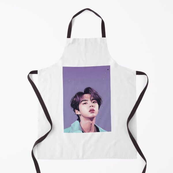 Item preview, BTS Jin Illustrations Drawing with Purple Background designed and sold by IdolinkEmporium.