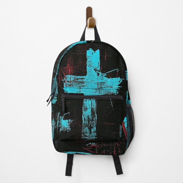 Item preview, Turquoise Crosses on Black - Grungy Pattern Design designed and sold by 33wolvesdesigns.
