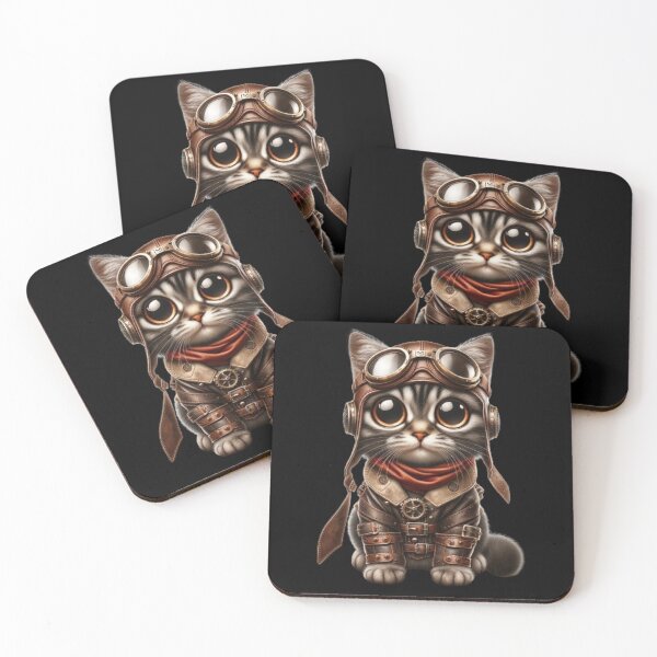 Item preview, aviator cat designed and sold by 2enmasKarados.