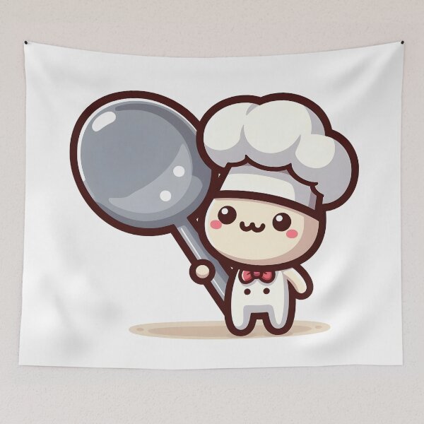Item preview, Kawaii Baker With Baker'S Cap designed and sold by CanvasCutie.