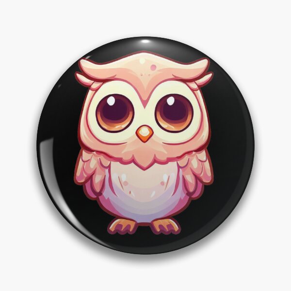Item preview, Sweet Cute Little Snowy Barred Owl Pink Style Kawaii Big Eyes Night Life  designed and sold by Cr320.