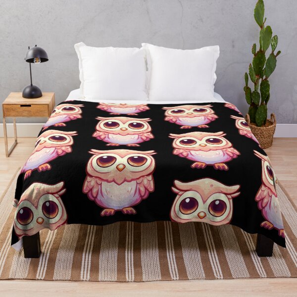 Item preview, Sweet Cute Little Snowy Barred Owl Pink Style Kawaii Big Eyes Night Life  designed and sold by Cr320.