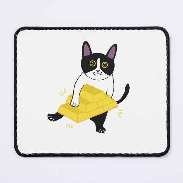 Item preview, Kitty with gold bars designed and sold by PilatesKitty.