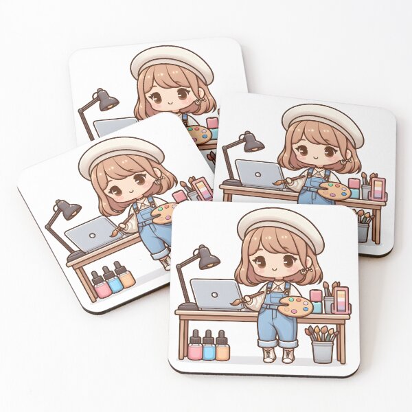 Item preview, Kawaii Fashion Designer With Paint Palette designed and sold by CanvasCutie.