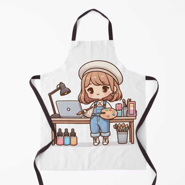 Item preview, Kawaii Fashion Designer With Paint Palette designed and sold by CanvasCutie.