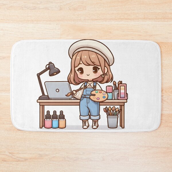 Item preview, Kawaii Fashion Designer With Paint Palette designed and sold by CanvasCutie.