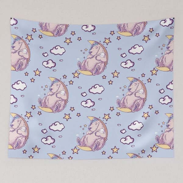 Item preview, Bears Serene Naptime seamless pattern - Good night Bear pun  designed and sold by SPIRIMAL.