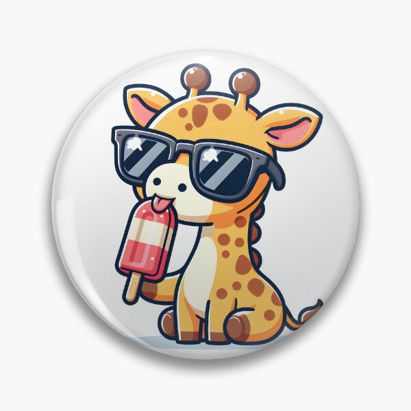 Item preview, Kawaii Giraffe With Sunglasses designed and sold by CanvasCutie.