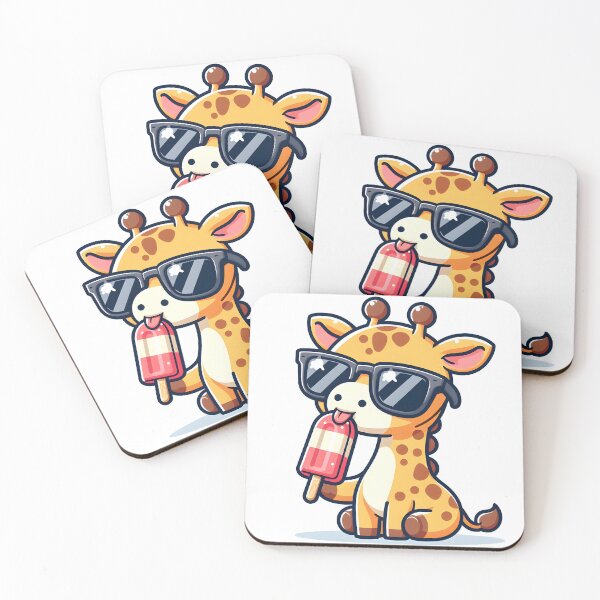 Item preview, Kawaii Giraffe With Sunglasses designed and sold by CanvasCutie.