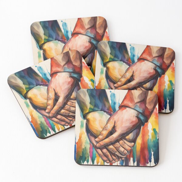 Item preview, Rainbow Pride gentlemen Hands designed and sold by HancockArtisans.