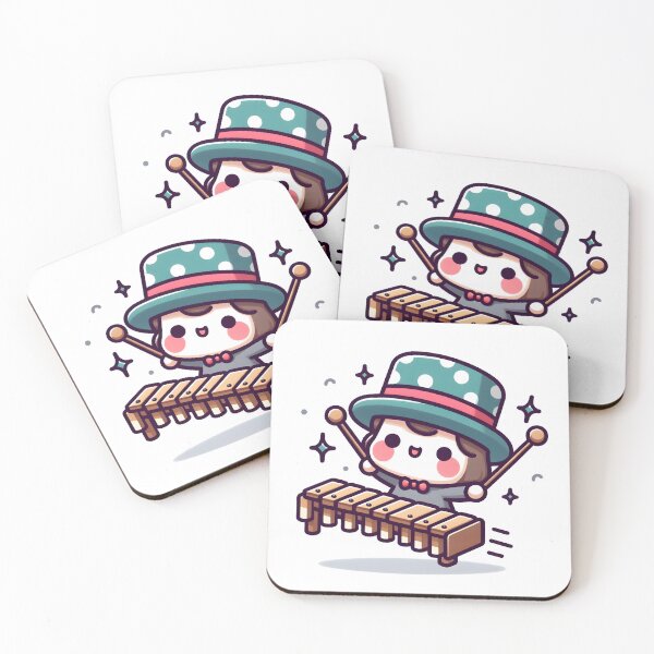 Item preview, Kawaii Xylophonist With Polka-Dot Hat designed and sold by CanvasCutie.