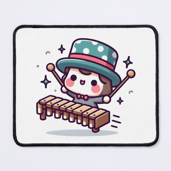 Item preview, Kawaii Xylophonist With Polka-Dot Hat designed and sold by CanvasCutie.