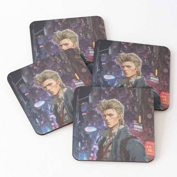 Item preview, David Bowie anime fan art, Blade runner universe, cyberpunk designed and sold by Eve Orea.