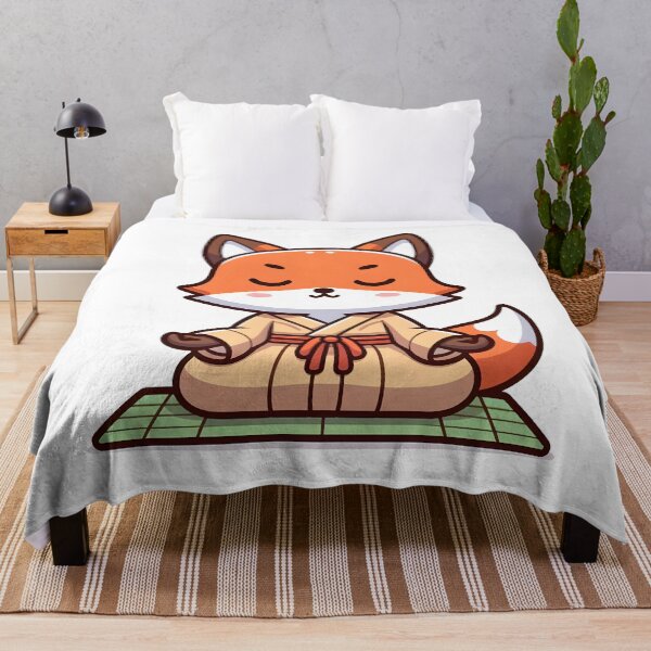 Item preview, Kawaii Fox With Zen Robe designed and sold by CanvasCutie.