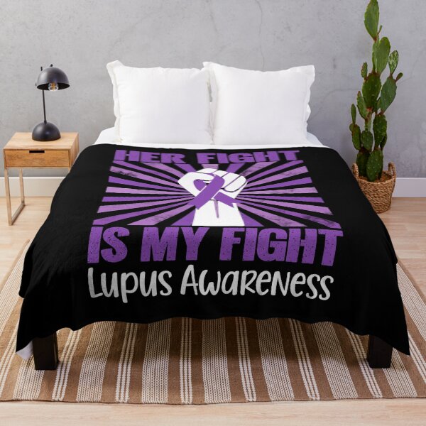 Item preview, Lupus Her Fight Is My Fight Lupus Awareness Purple Ribbon designed and sold by stylesip.