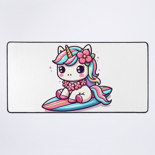Item preview, Kawaii Adorable Unicorn: A Flower Lei designed and sold by CanvasCutie.