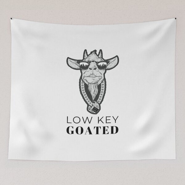 Item preview, Low Key Goated Goat Funny Aesthetic Meme designed and sold by DigitalLegends1.