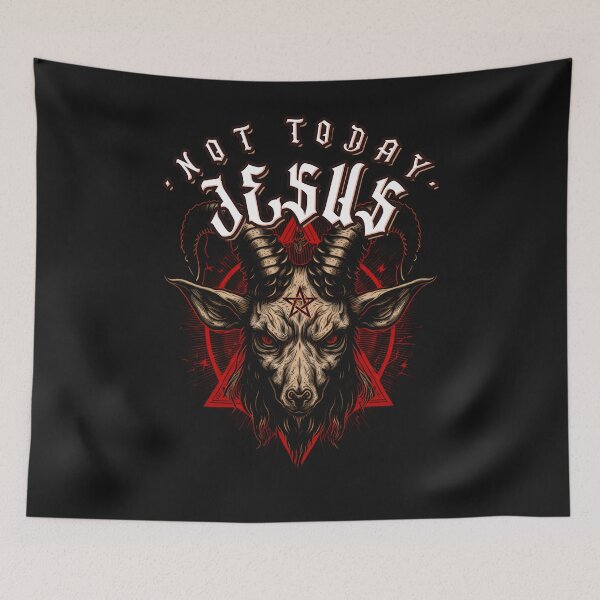 Item preview, Not Today Jesus - Funny Death Metal And Athesist Parody designed and sold by FRANAN324.
