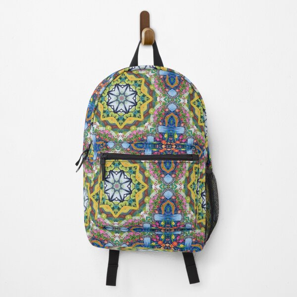 Item preview, Colourful Geometric repeating pattern in blue, yellow and red. designed and sold by PrettyPinkSkies.