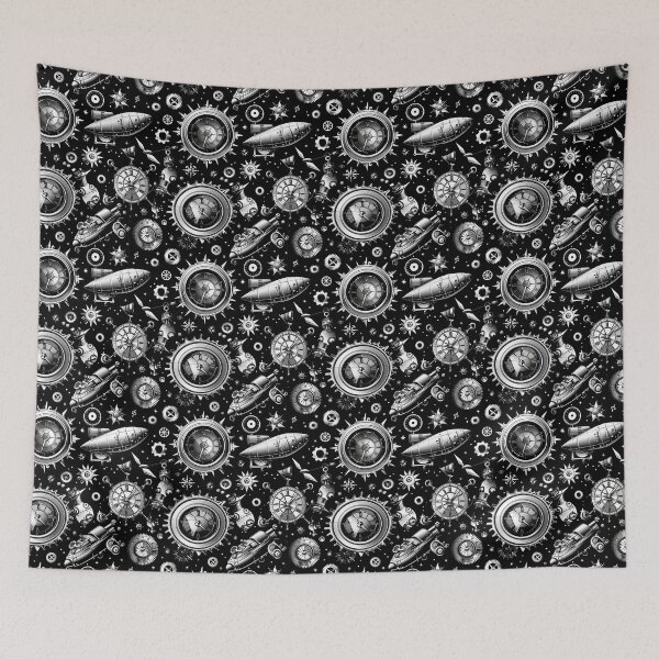 Item preview, Steampunk seamless ornament based on a maritime theme designed and sold by me-Midbar.