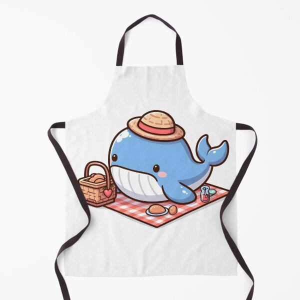 Item preview, Kawaii Whale Going On A Picnic Wearing A Picnic Hat designed and sold by CanvasCutie.