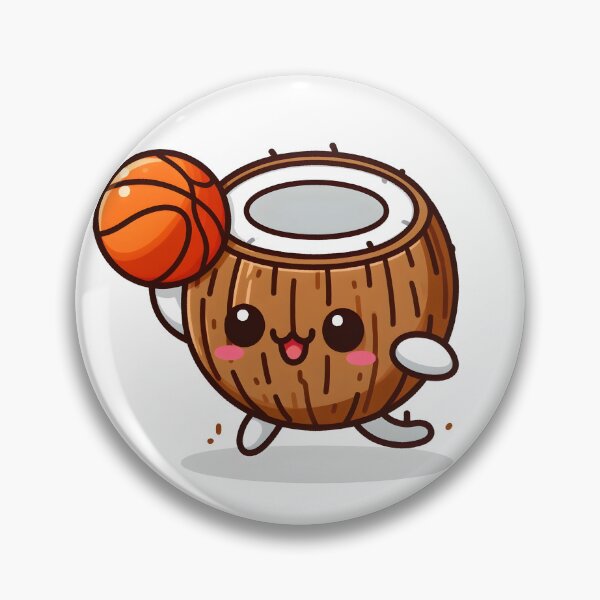 Artikelvorschau, Kawaii Coconut: Basketball entworfen und verkauft von CanvasCutie.