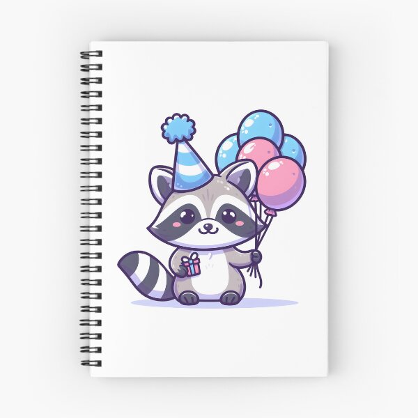 Item preview, Mapache Kawaii Con Gorro De Fiesta designed and sold by CanvasCutie.