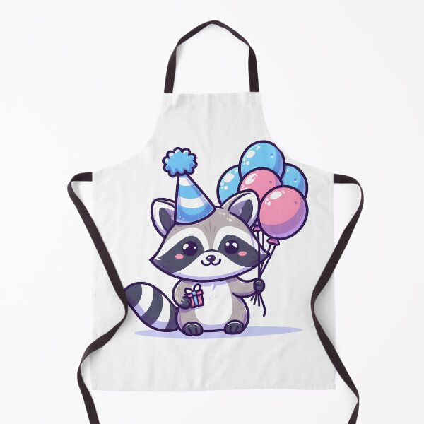 Item preview, Kawaii Raccoon With Party Hat designed and sold by CanvasCutie.