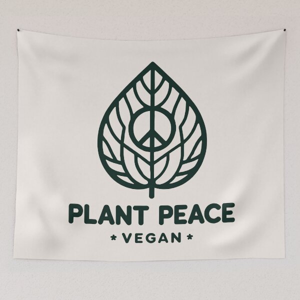 Item preview, Vegan Peace Leaf - Eco-Friendly Plant-Based Lifestyle Emblem designed and sold by FarBeyound.