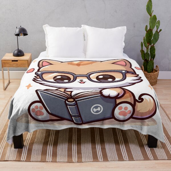 Item preview, Kawaii Kitten With Glasses designed and sold by CanvasCutie.