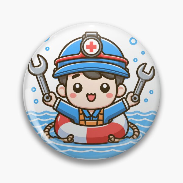 Item preview, Kawaii Mechanic: Wearing A Lifebuoy designed and sold by CanvasCutie.