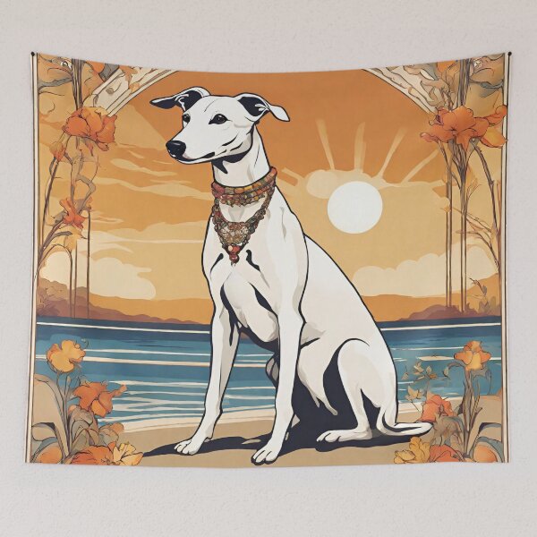 Item preview, Summer vibes - a whippet at the beach designed and sold by VickyJo111.